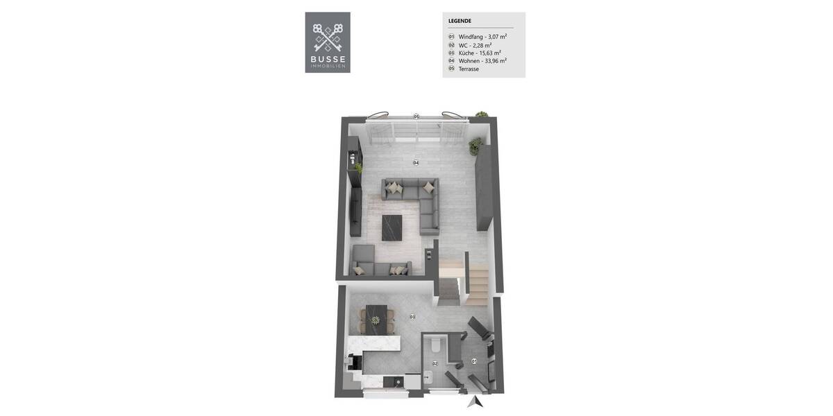 Reihenmittelhaus Glinde - 5 Zimmer, 109 m&sup2;, 395.000&euro; | Angebot:26205015