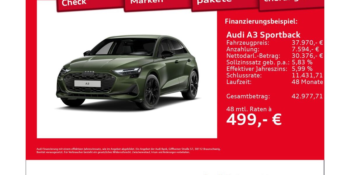 Audi A3 1.899 km 36.760 &euro; Hamburg 22419