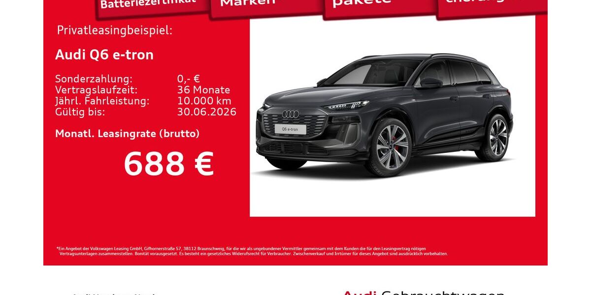 Audi Q6 e-tron 20.629 km 63.990 &euro; Hamburg 22419