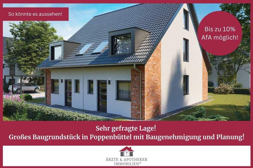 Sehr gefragte Lage! Großes Baugrundstück in Poppenbüttel mit Baugenehmigung und Planung! zimmer