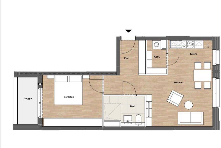 Etagenwohnung Hamburg Tonndorf - 2 Zimmer, 60 m&sup2;, 1.320&euro; | Angebot:26318653