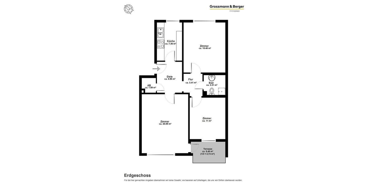 Etagenwohnung Hamburg Marmstorf - 3 Zimmer, 71 m&sup2;, 179.000&euro; | Angebot:25670011