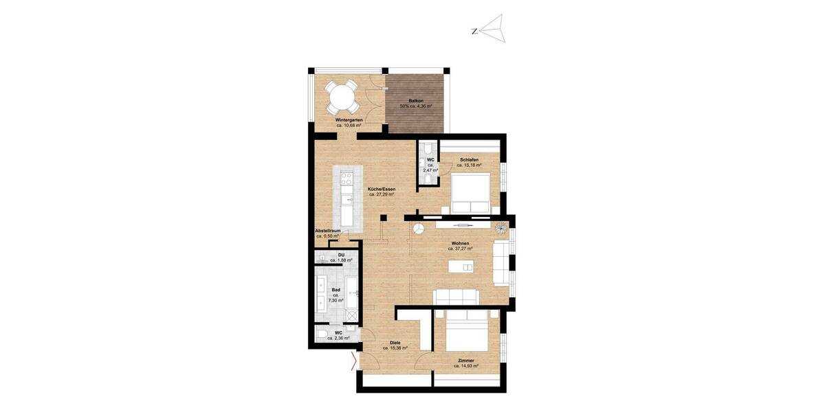 Etagenwohnung Hamburg Volksdorf - 4 Zimmer, 139 m&sup2;, 1.020.000&euro; | Angebot:25822455