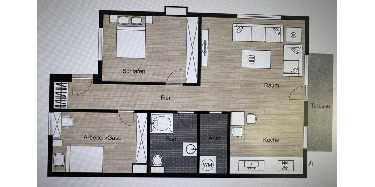 Etagenwohnung Norderstedt Glashütte - 3 Zimmer, 80 m&sup2;, 1.730&euro; | Angebot:26383245