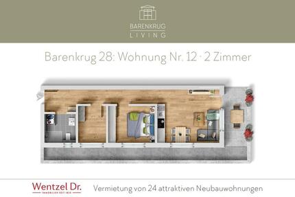 Wohnung Hamburg Wandsbek - 2 Zimmer, 55 m&sup2;, 1.101&euro; | Angebot:26005677