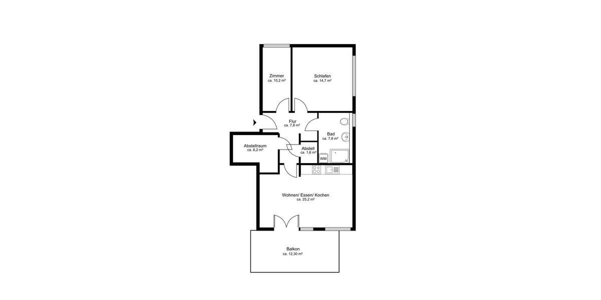 Etagenwohnung Norderstedt / Garstedt Garstedt - 3 Zimmer, 79 m&sup2;, 445.000&euro; | Angebot:26450326