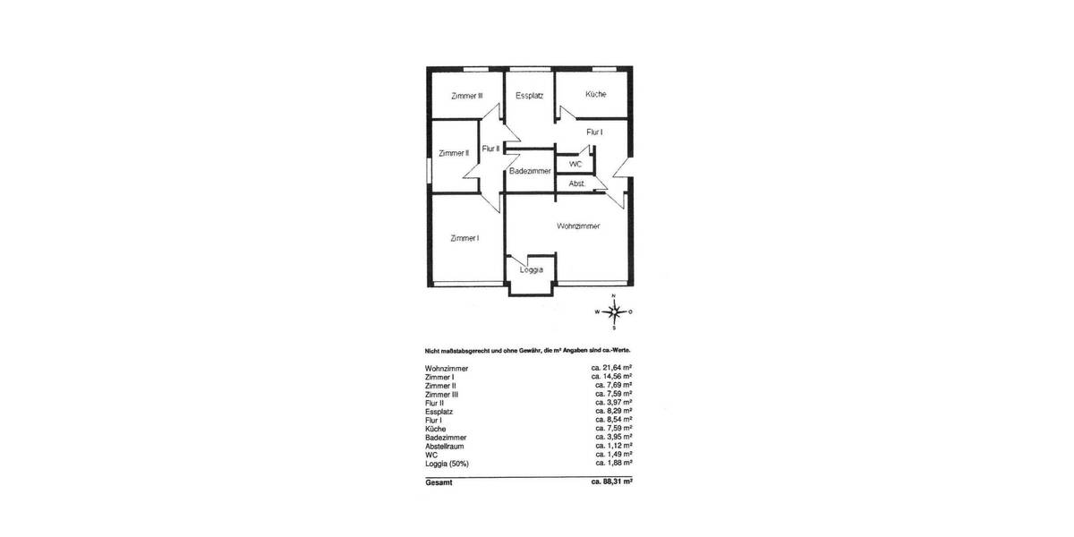Etagenwohnung Pinneberg - 4 Zimmer, 88 m&sup2;, 199.000&euro; | Angebot:25599788