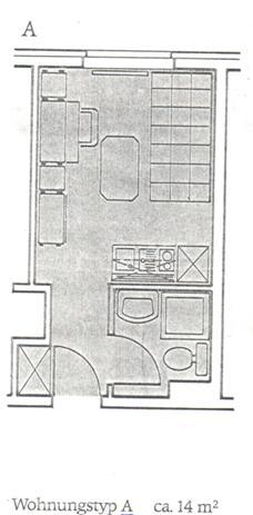 Etagenwohnung Wedel - 1 Zimmer, 14 m&sup2;, 67.500&euro; | Angebot:26943757