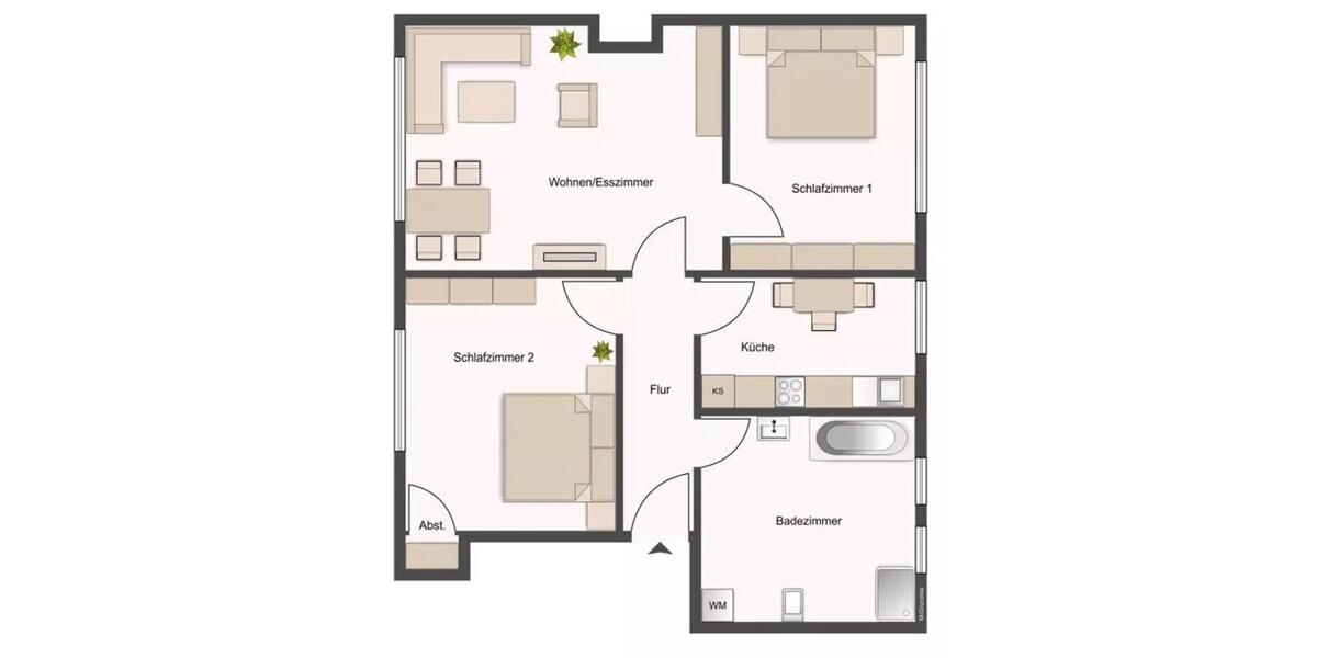 Etagenwohnung Hamburg Wandsbek - 3 Zimmer, 85 m&sup2;, 1.490&euro; | Angebot:26615198