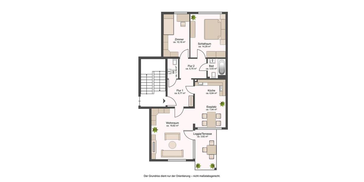 Etagenwohnung Hamburg Farmsen-Berne - 3 Zimmer, 80 m&sup2;, 299.000&euro; | Angebot:26686721