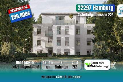 Wohnung Hamburg Alsterdorf - 3 Zimmer, 619.900&euro; | Angebot:25691139