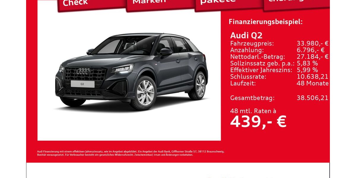 Audi Q2 17.423 km 33.980 &euro; Hamburg 22419