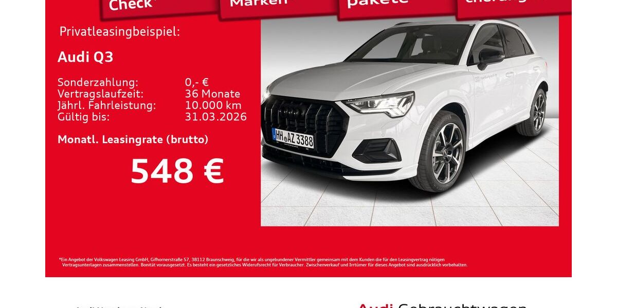 Audi Q3 1.090 km 44.940 &euro; Hamburg 22419