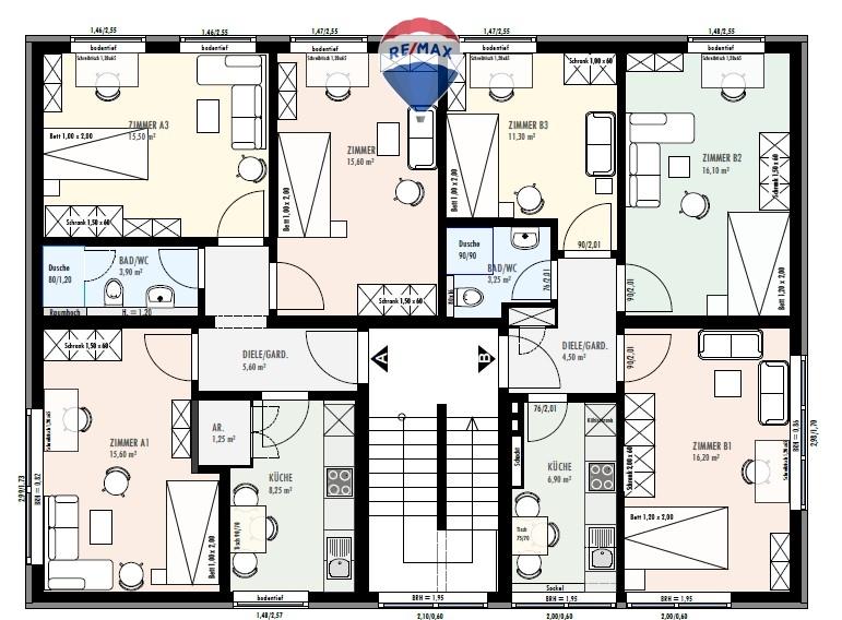 Etagenwohnung Hamburg Borgfelde - 1 Zimmer, 15 m&sup2;, 950&euro; | Angebot:25378202