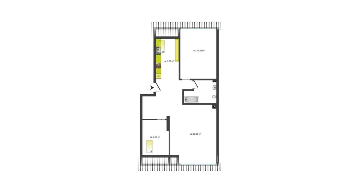 Etagenwohnung Hamburg Sternschanze - 2.5 Zimmer, 62 m&sup2;, 299.000&euro; | Angebot:26062755