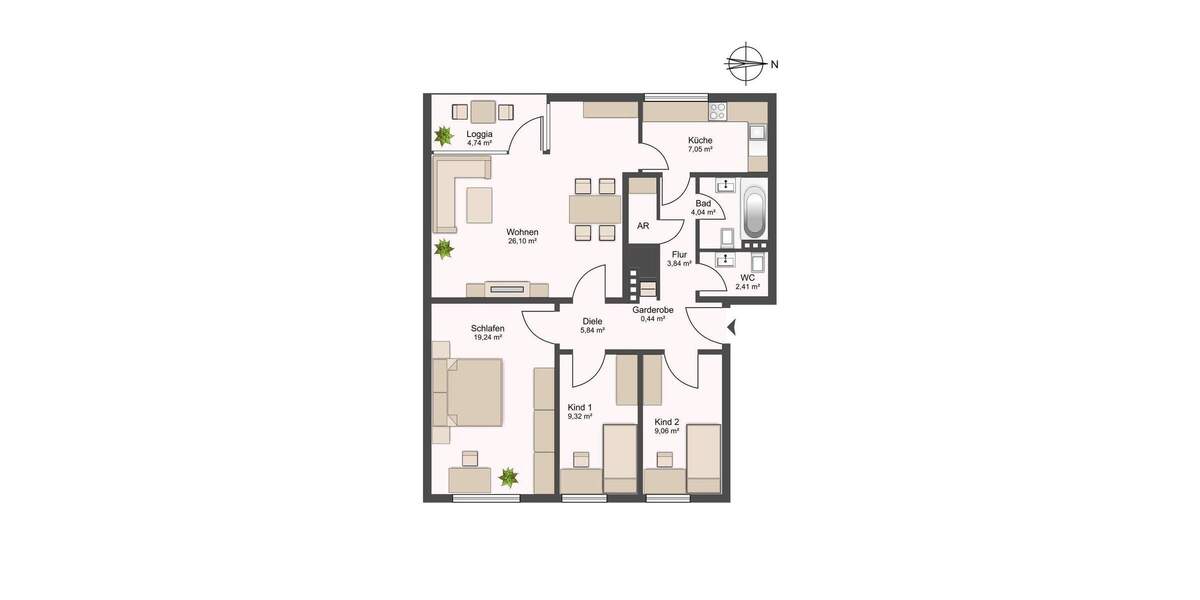Großzügig geschnittene 4 Zimmer-Wohnung in zentraler Wohnlage von Reinbek 4 zimmer
