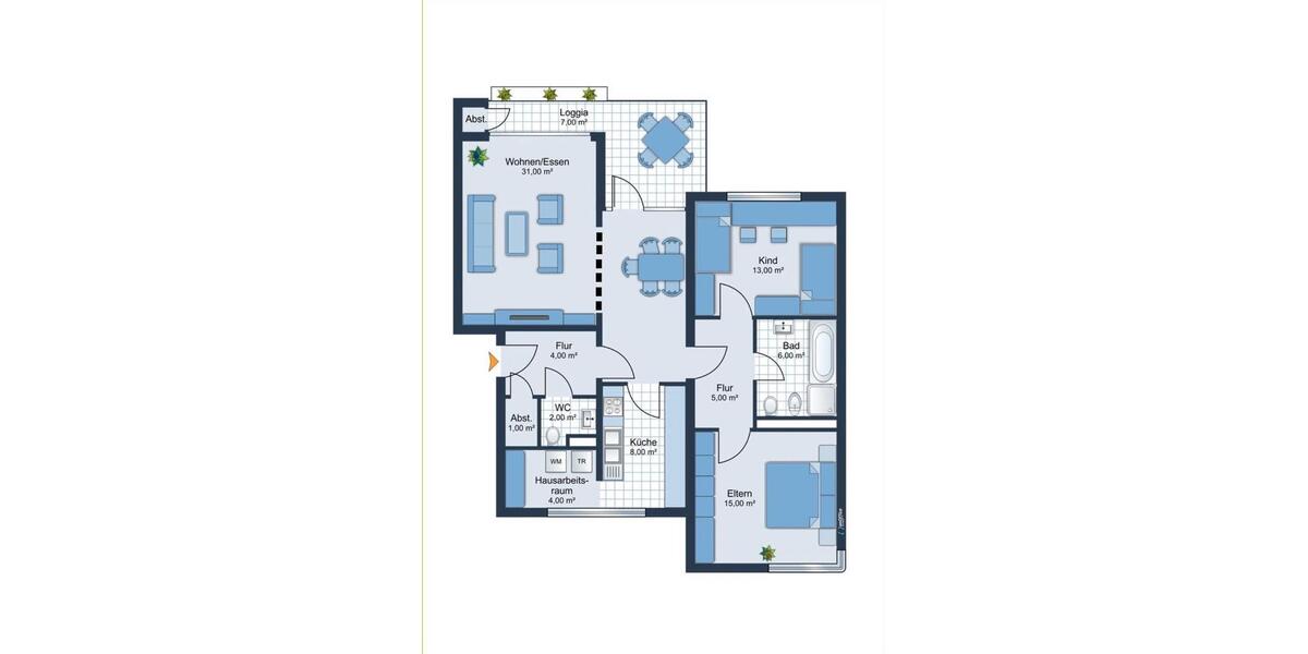 Etagenwohnung Buxtehude - 3.5 Zimmer, 92 m&sup2;, 298.000&euro; | Angebot:26566225