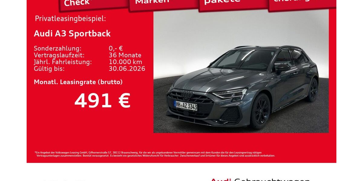 Audi A3 1.890 km 41.960 &euro; Hamburg 20537