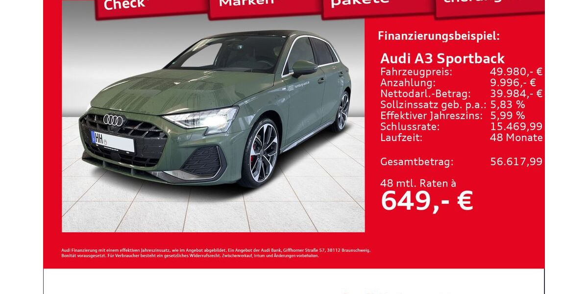 Audi A3 1.899 km 48.840 &euro; Hamburg 22419