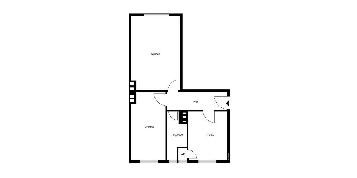 Etagenwohnung Hamburg Wandsbek - 2 Zimmer, 51 m&sup2;, 297.500&euro; | Angebot:26904098