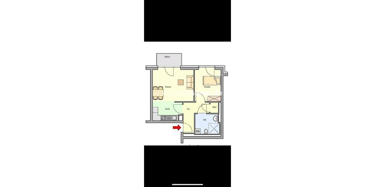 Etagenwohnung Hamburg Hamburg-Mitte - 2 Zimmer, 50 m&sup2;, 500&euro; | Angebot:24539221