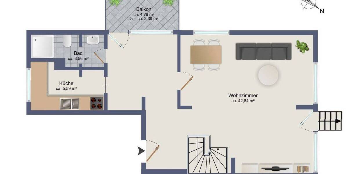 Etagenwohnung Hamburg Wandsbek - 3 Zimmer, 85 m&sup2;, 339.000&euro; | Angebot:26289952