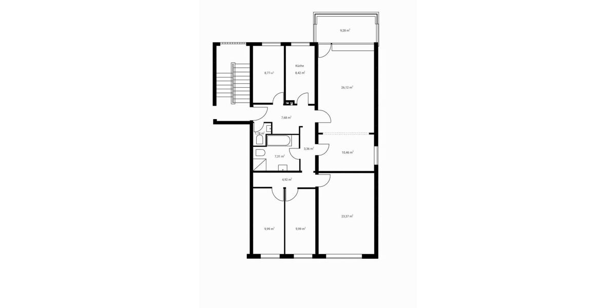 Provisionsfrei* 5-Zimmer-Wohnung in Wasserlage am Alsterlauf - Balkon, TG, 124 m², Alsterdorf - Etagenwohnung Hamburg Alsterdorf | Angebot:26075346