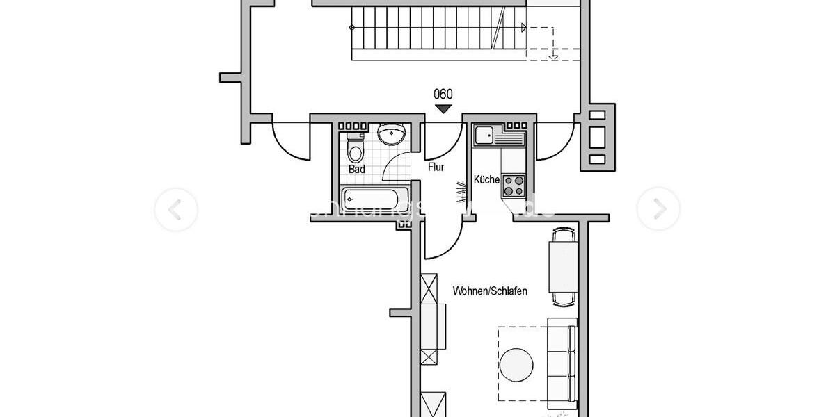 Etagenwohnung Hamburg Borgfelde - 1 Zimmer, 29 m&sup2;, 320&euro; | Angebot:25765240