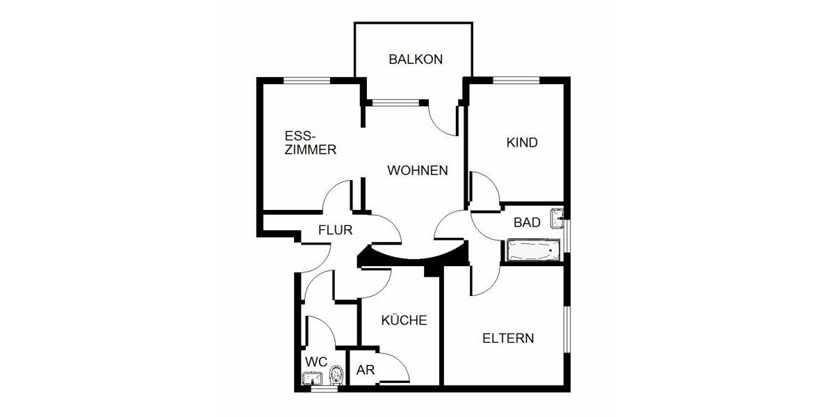 Etagenwohnung Ahrensburg - 4 Zimmer, 88 m&sup2;, 1.071&euro; | Angebot:26275457