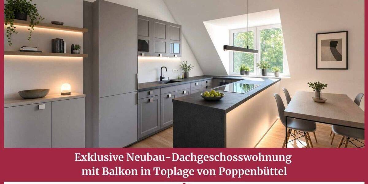 Etagenwohnung Hamburg Poppenbüttel - 2 Zimmer, 96 m&sup2;, 2.400&euro; | Angebot:26795926