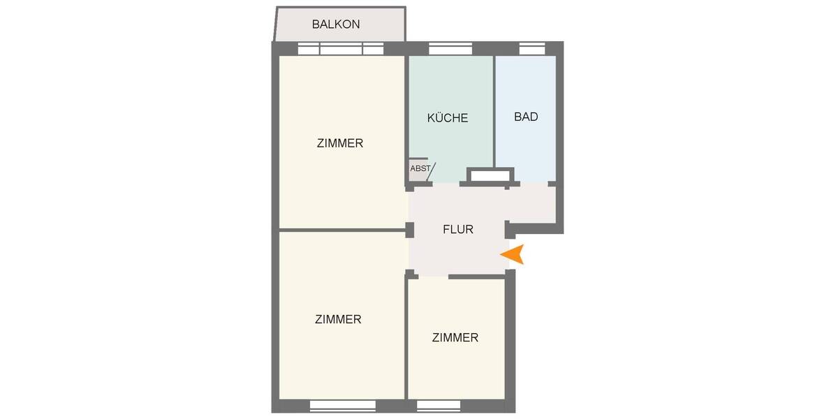 Etagenwohnung Hamburg Borgfelde - 2 Zimmer, 60 m&sup2;, 255.000&euro; | Angebot:26259258