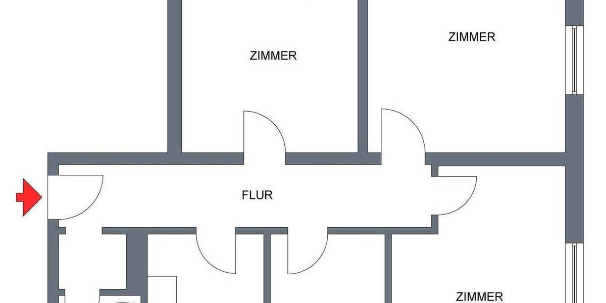 Etagenwohnung Hamburg Alsterdorf - 3 Zimmer, 81 m&sup2;, 980&euro; | Angebot:26389394