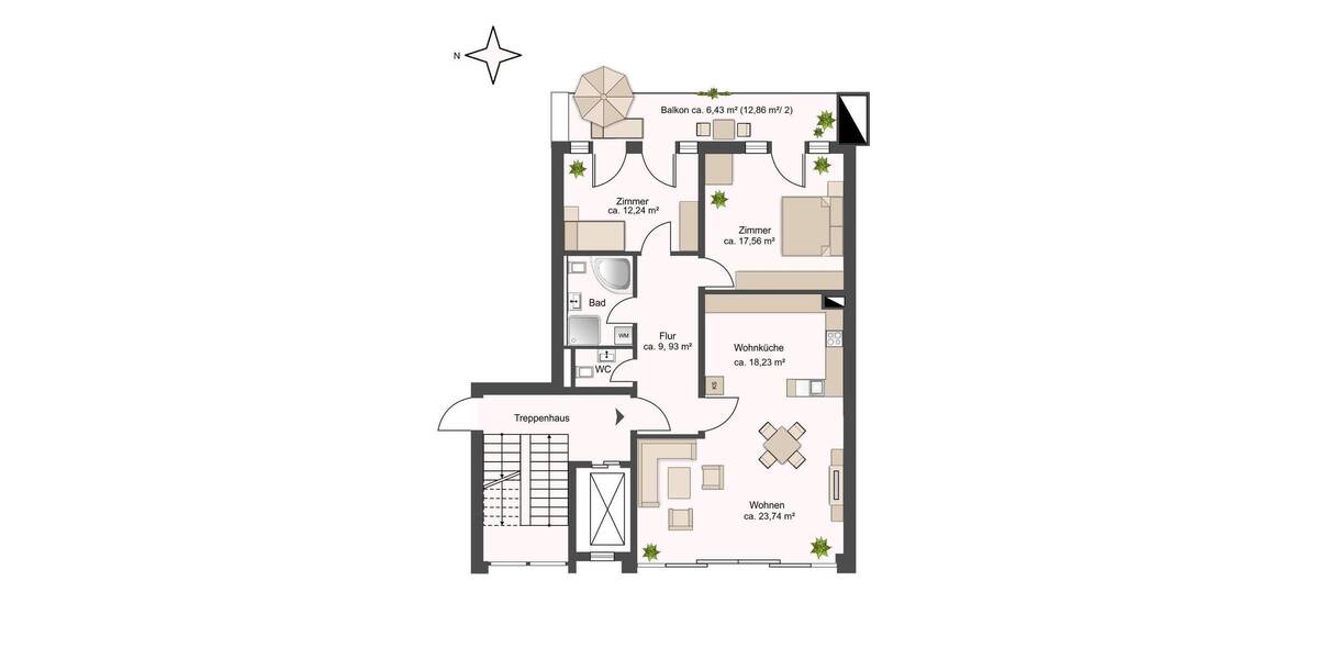Etagenwohnung Hamburg Altona-Altstadt - 3 Zimmer, 95 m&sup2;, 749.000&euro; | Angebot:26568982