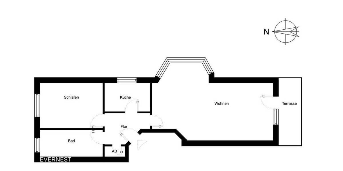 Etagenwohnung Hamburg Bramfeld - 2 Zimmer, 64 m&sup2;, 395.000&euro; | Angebot:25820278