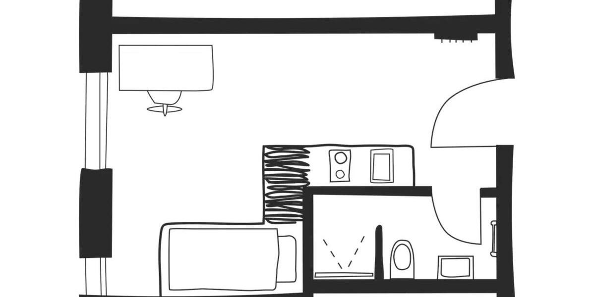 Erdgeschoßwohnung Hamburg Wandsbek - 1 Zimmer, 18 m&sup2;, 895&euro; | Angebot:25546485