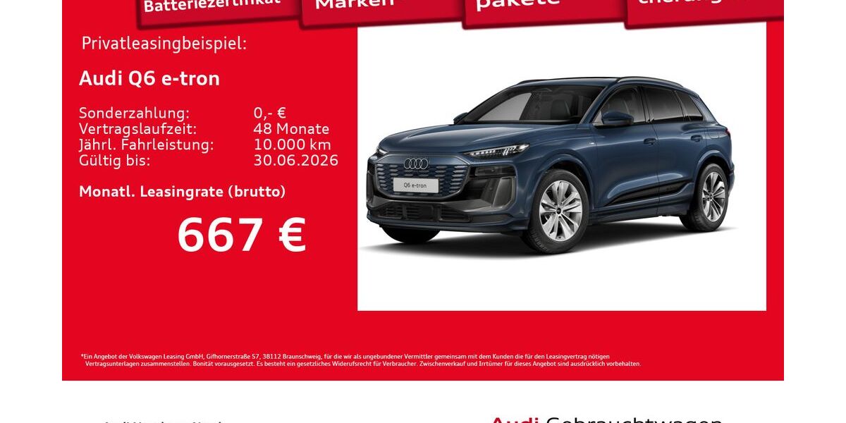 Audi Q6 e-tron 9.984 km 66.280 &euro; Hamburg 22419