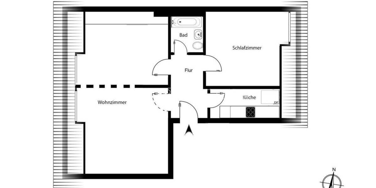 Etagenwohnung Hamburg Hohenfelde - 3 Zimmer, 64 m&sup2;, 360.000&euro; | Angebot:26674650