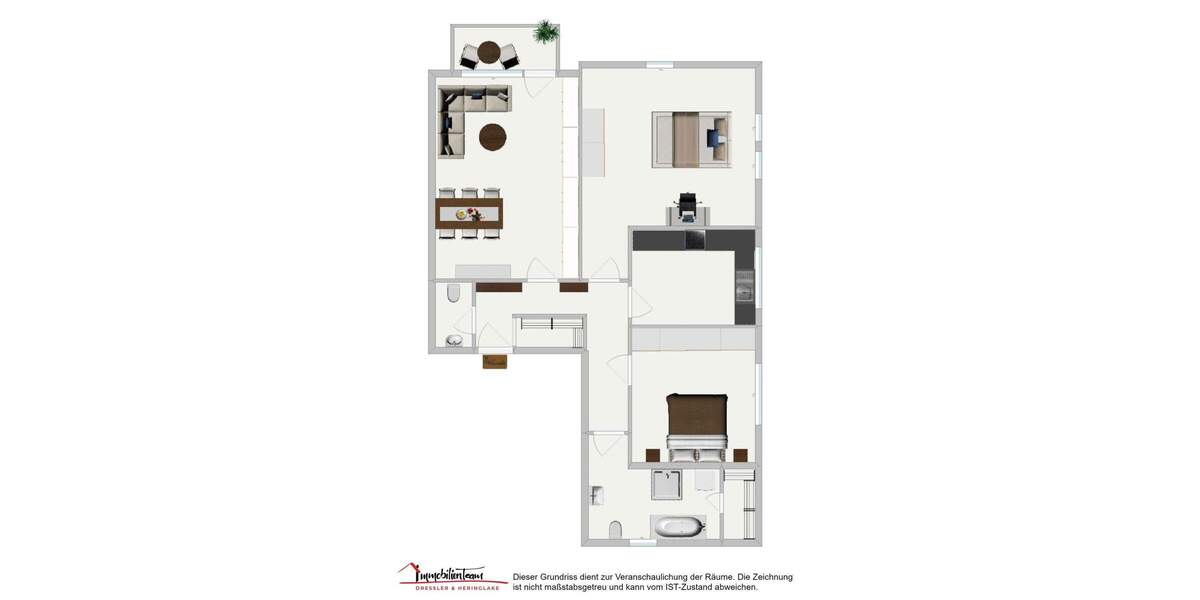 Etagenwohnung Hamburg Rissen - 3 Zimmer, 74 m&sup2;, 289.000&euro; | Angebot:25665582