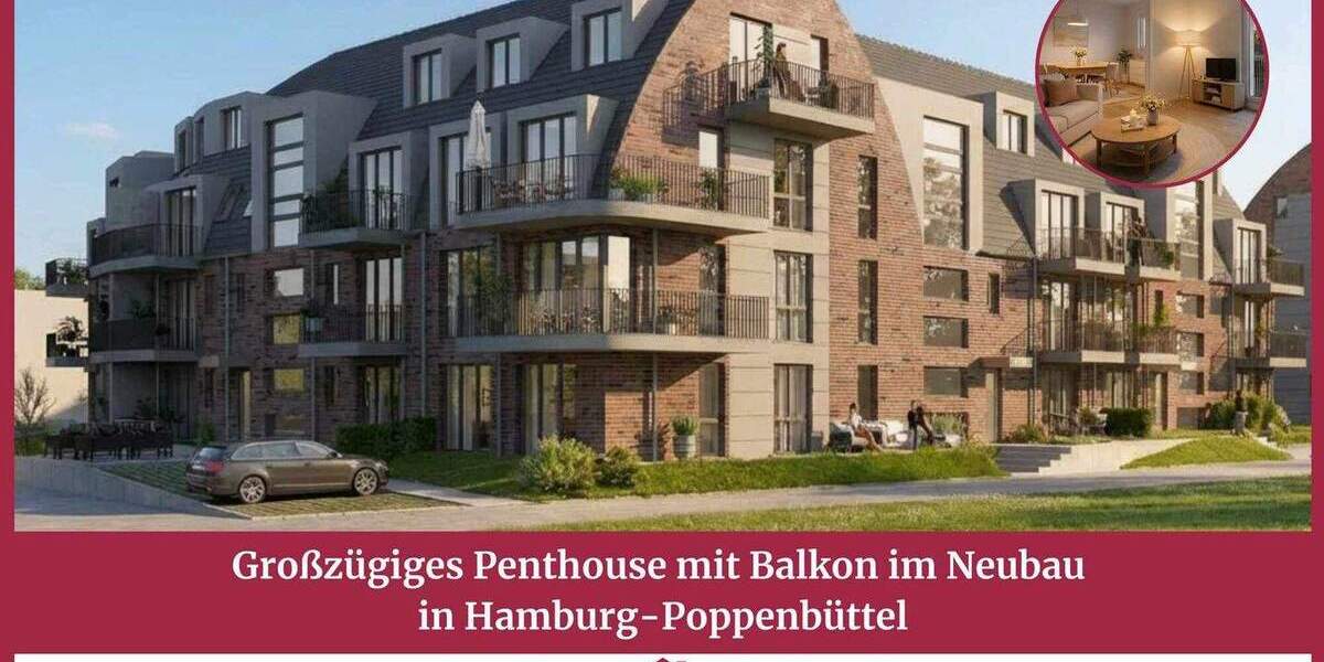 Etagenwohnung Hamburg Poppenbüttel - 2 Zimmer, 77 m&sup2;, 639.000&euro; | Angebot:25879313