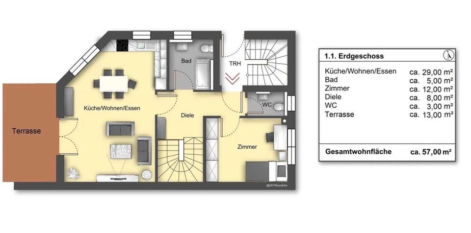 Etagenwohnung Hamburg Wandsbek - 3 Zimmer, 100 m&sup2;, 641.000&euro; | Angebot:26458378