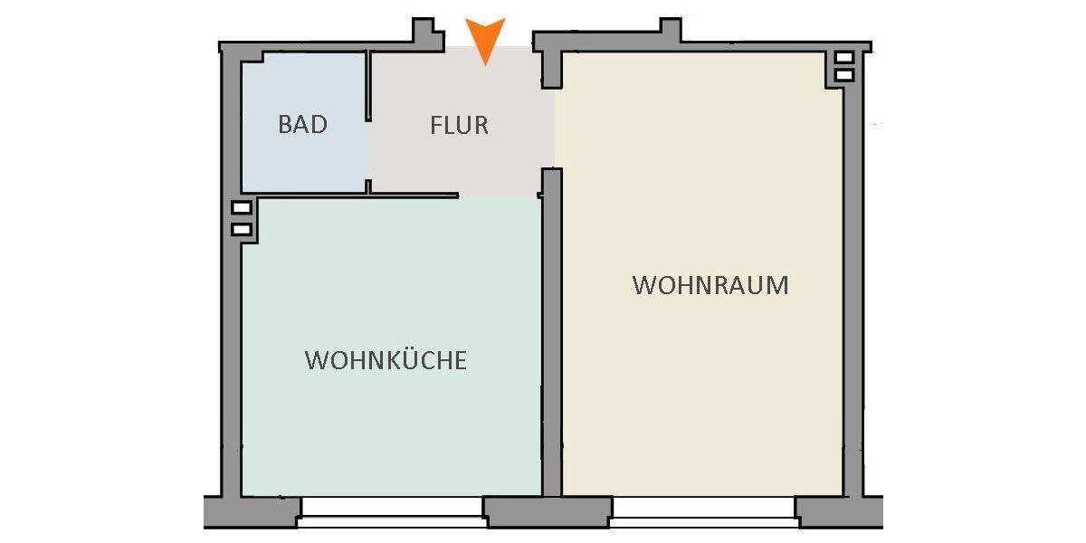 Gut vermietetes 1-Zimmer-Apartment mit Wohnküche in Barmbek-Süd 1 zimmer