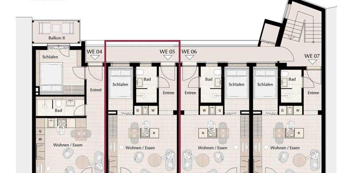 Etagenwohnung Hamburg Harvestehude - 1 Zimmer, 33 m&sup2;, 469.000&euro; | Angebot:25846212