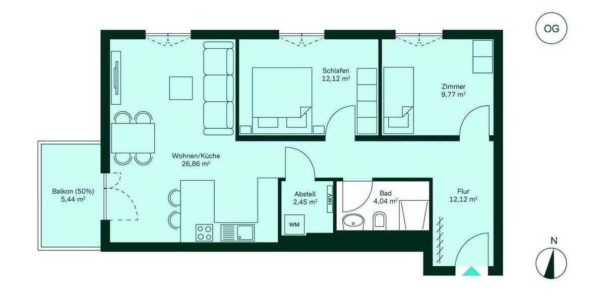 Etagenwohnung Hasloh - 3 Zimmer, 70 m&sup2;, 429.900&euro; | Angebot:26908858