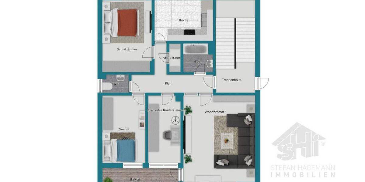 Etagenwohnung Norderstedt Garstedt - 4 Zimmer, 83 m&sup2;, 285.000&euro; | Angebot:26879161
