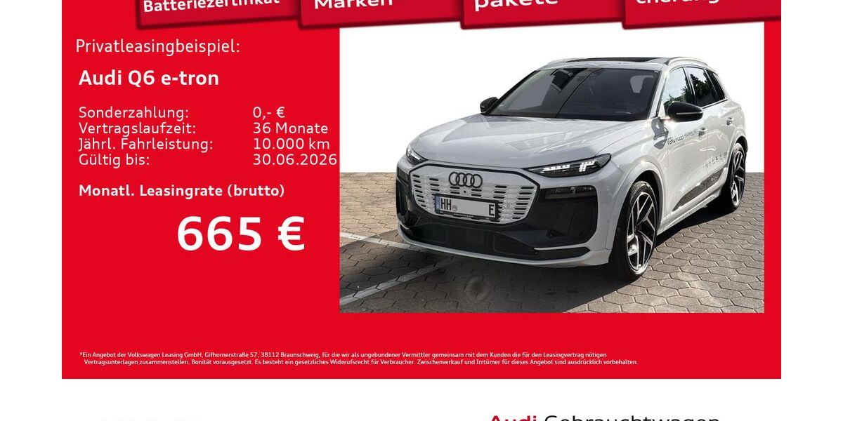 Audi Q6 e-tron 13.995 km 66.776 &euro; Hamburg 22529