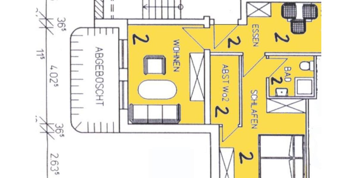 Etagenwohnung Buchholz in der Nordheide - 2 Zimmer, 46 m&sup2;, 625&euro; | Angebot:25496037
