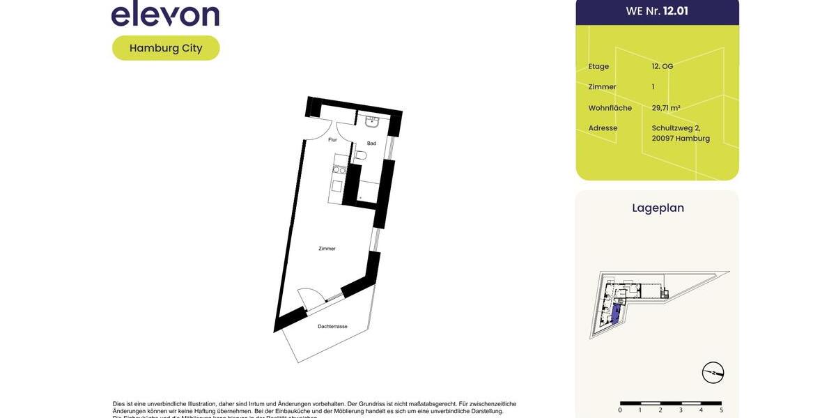 Einfamilienhaus Hamburg Hamburg-Mitte - 1 Zimmer, 30 m&sup2;, 992&euro; | Angebot:26097217