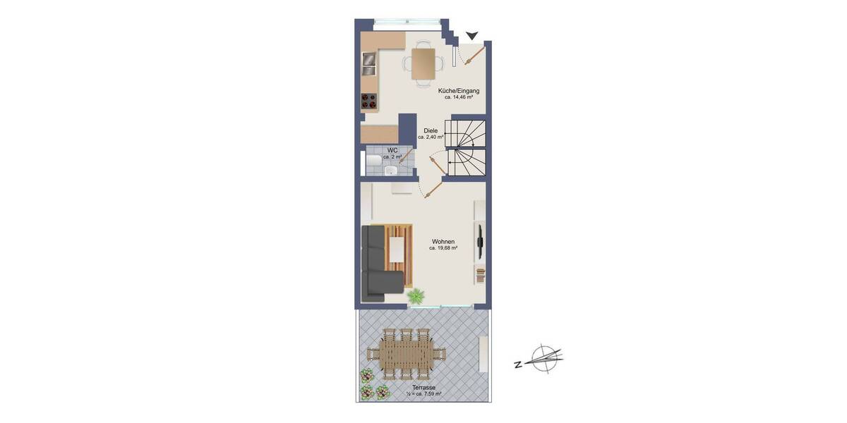 Reihenmittelhaus Norderstedt Harksheide - 5 Zimmer, 100 m&sup2;, 420.000&euro; | Angebot:25938366