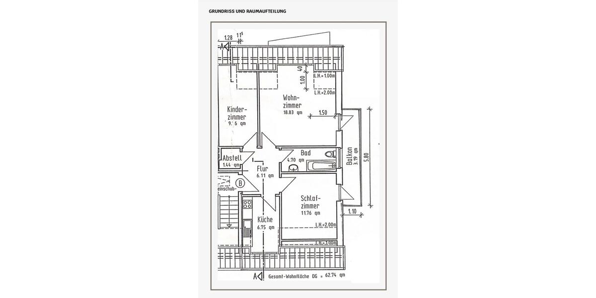 Etagenwohnung Hamburg Eimsbüttel - 3 Zimmer, 63 m&sup2;, 310.000&euro; | Angebot:26738429