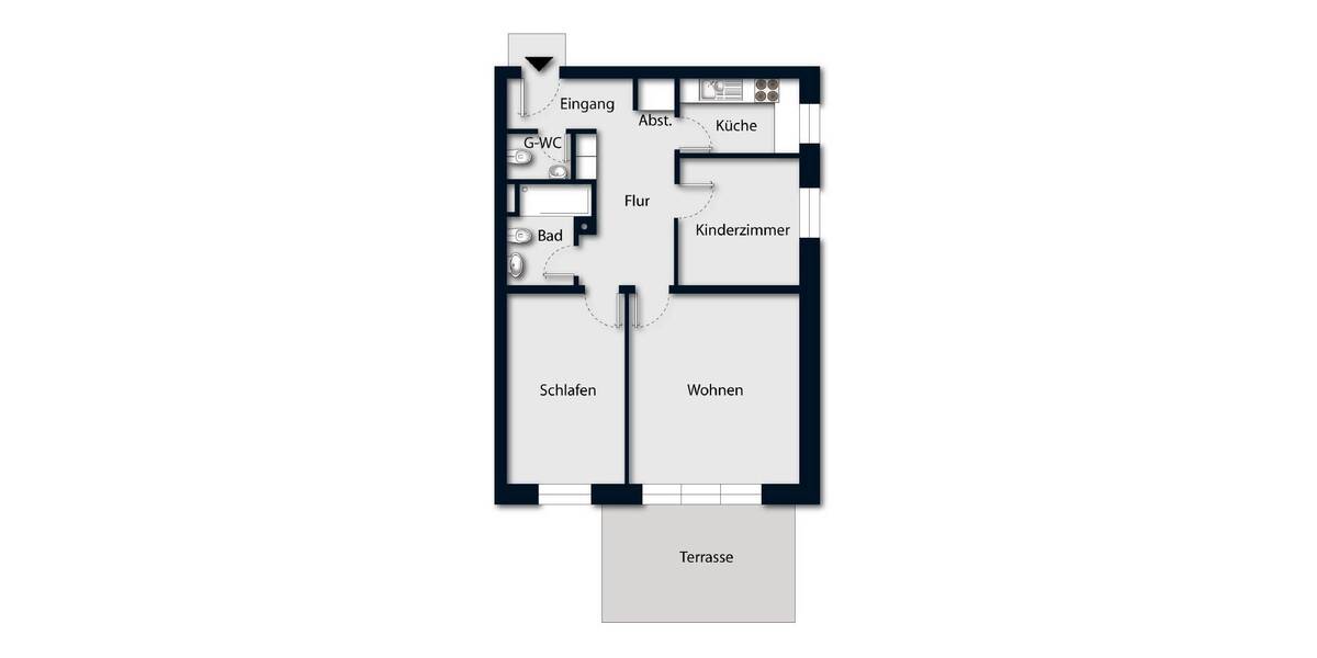 Etagenwohnung Großhansdorf - 3 Zimmer, 74 m&sup2;, 1.190&euro; | Angebot:26277637